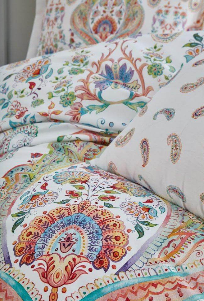 ornamenty na pościeli, paisley, wzór paisley