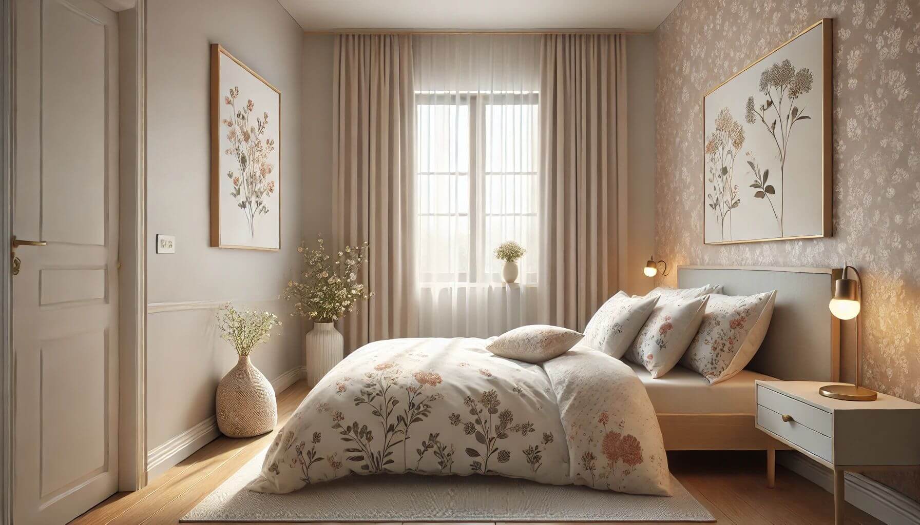 sypialnia inspiracje kolory, garderoba w sypialni, pomysł na sypialnie, sypialnia glamour,