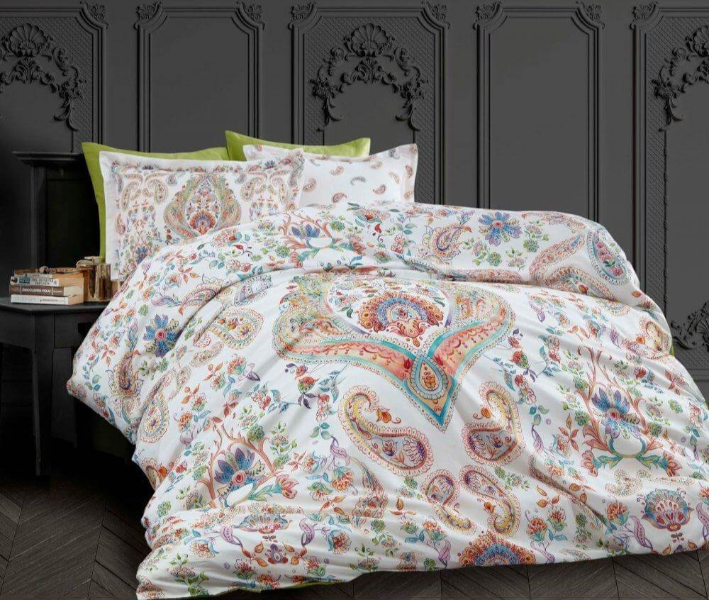 komplet pościeli w tureckie motywy, wzór paisley, arabeska, damask