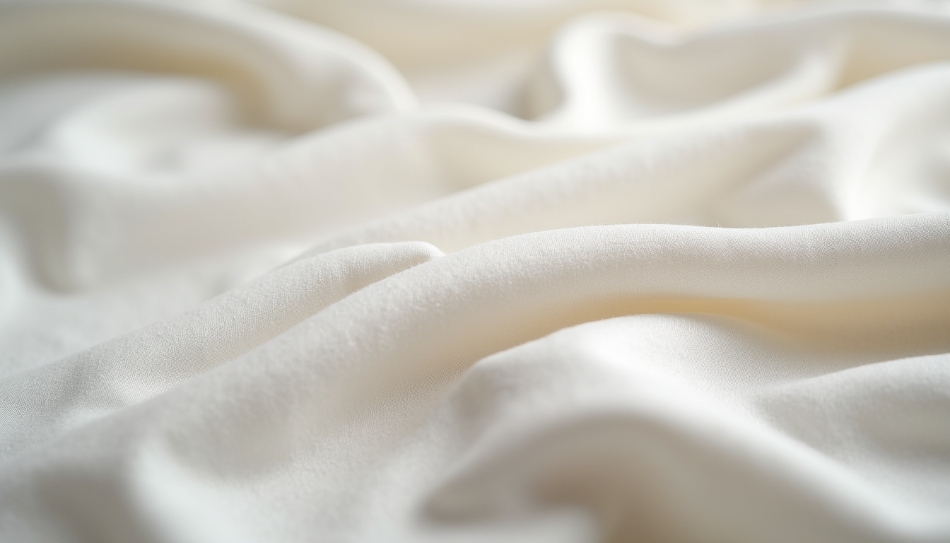 Close-up view of soft Egyptian cotton fabric texture